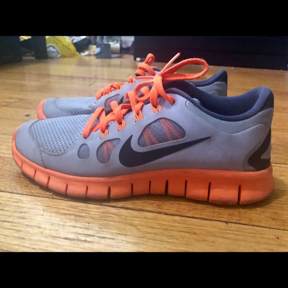 nike free 5.0 grey orange